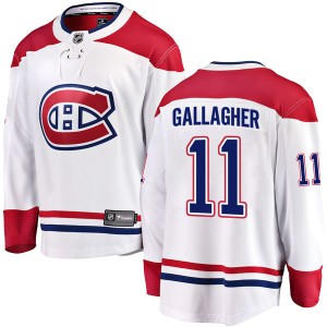 Brendan Gallagher Men's Fanatics Branded Montreal Canadiens Breakaway White Away Jersey