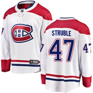 Jayden Struble Men's Fanatics Branded Montreal Canadiens Breakaway White Away Jersey