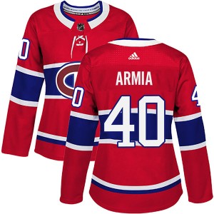 Joel Armia Women's Adidas Montreal Canadiens Authentic Red Home Jersey