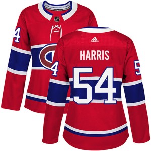 Jordan Harris Women's Adidas Montreal Canadiens Authentic Red Home Jersey