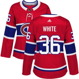 Colin White Women's Adidas Montreal Canadiens Authentic White Red Home Jersey