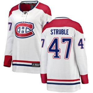 Jayden Struble Women's Fanatics Branded Montreal Canadiens Breakaway White Away Jersey