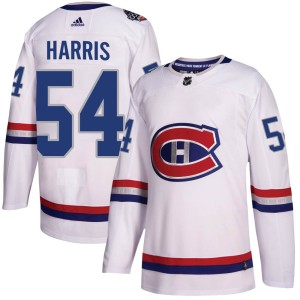 Jordan Harris Men's Adidas Montreal Canadiens Authentic White 2017 100 Classic Jersey