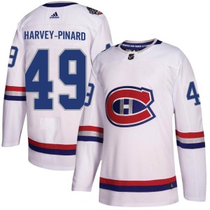 Rafael Harvey-Pinard Men's Adidas Montreal Canadiens Authentic White 2017 100 Classic Jersey