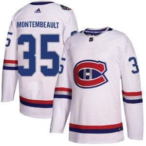Sam Montembeault Men's Adidas Montreal Canadiens Authentic White 2017 100 Classic Jersey