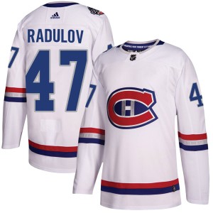 Alexander Radulov Men's Adidas Montreal Canadiens Authentic White 2017 100 Classic Jersey