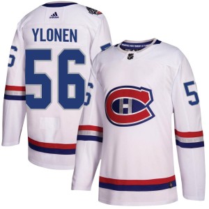Jesse Ylonen Men's Adidas Montreal Canadiens Authentic White 2017 100 Classic Jersey