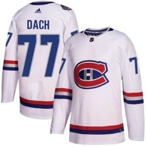 Kirby Dach Youth Adidas Montreal Canadiens Authentic White 2017 100 Classic Jersey