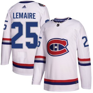 Jacques Lemaire Youth Adidas Montreal Canadiens Authentic White 2017 100 Classic Jersey