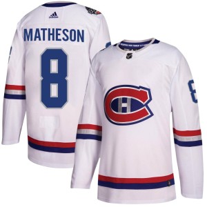 Mike Matheson Youth Adidas Montreal Canadiens Authentic White 2017 100 Classic Jersey