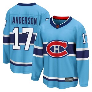 Josh Anderson Men's Fanatics Branded Montreal Canadiens Breakaway Light Blue Special Edition 2.0 Jersey