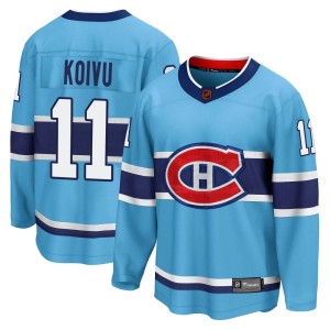 Saku Koivu Men's Fanatics Branded Montreal Canadiens Breakaway Light Blue Special Edition 2.0 Jersey
