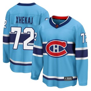 Arber Xhekaj Men's Fanatics Branded Montreal Canadiens Breakaway Light Blue Special Edition 2.0 Jersey