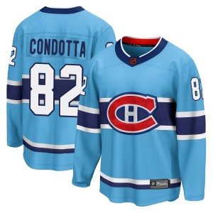 Lucas Condotta Youth Fanatics Branded Montreal Canadiens Breakaway Light Blue Special Edition 2.0 Jersey