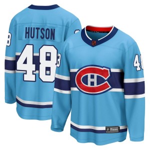 Lane Hutson Youth Fanatics Branded Montreal Canadiens Breakaway Light Blue Special Edition 2.0 Jersey