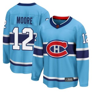 Dickie Moore Youth Fanatics Branded Montreal Canadiens Breakaway Light Blue Special Edition 2.0 Jersey