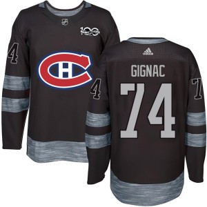 Brandon Gignac Youth Montreal Canadiens Authentic Black 1917-2017 100th Anniversary Jersey