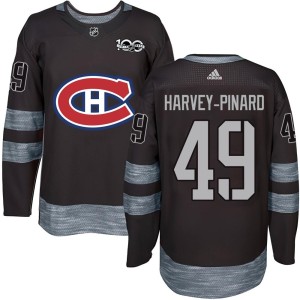 Rafael Harvey-Pinard Youth Montreal Canadiens Authentic Black 1917-2017 100th Anniversary Jersey