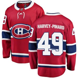 Rafael Harvey-Pinard Men's Fanatics Branded Montreal Canadiens Breakaway Red Home Jersey