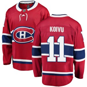 Saku Koivu Men's Fanatics Branded Montreal Canadiens Breakaway Red Home Jersey