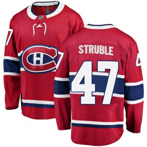 Jayden Struble Men's Fanatics Branded Montreal Canadiens Breakaway Red Home Jersey