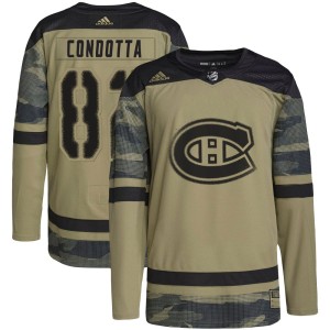 Lucas Condotta Youth Adidas Montreal Canadiens Authentic Camo Military Appreciation Practice Jersey
