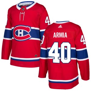 Joel Armia Men's Adidas Montreal Canadiens Authentic Red Home Jersey