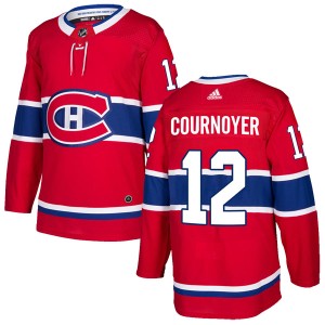 Yvan Cournoyer Men's Adidas Montreal Canadiens Authentic Red Home Jersey