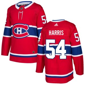 Jordan Harris Men's Adidas Montreal Canadiens Authentic Red Home Jersey