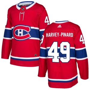 Rafael Harvey-Pinard Men's Adidas Montreal Canadiens Authentic Red Home Jersey