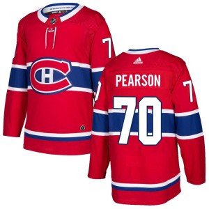 Tanner Pearson Men's Adidas Montreal Canadiens Authentic Red Home Jersey