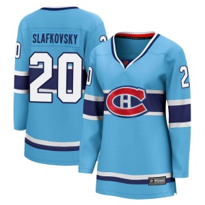 Juraj Slafkovsky Women's Fanatics Branded Montreal Canadiens Breakaway Light Blue Special Edition 2.0 Jersey