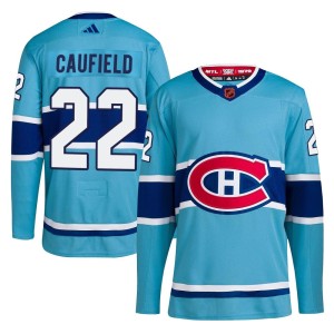 Cole Caufield Men's Adidas Montreal Canadiens Authentic Light Blue Reverse Retro 2.0 Jersey