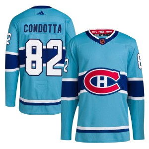 Lucas Condotta Men's Adidas Montreal Canadiens Authentic Light Blue Reverse Retro 2.0 Jersey