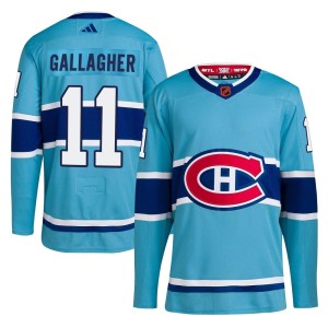 Brendan Gallagher Men's Adidas Montreal Canadiens Authentic Light Blue Reverse Retro 2.0 Jersey