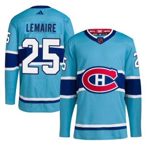 Jacques Lemaire Men's Adidas Montreal Canadiens Authentic Light Blue Reverse Retro 2.0 Jersey
