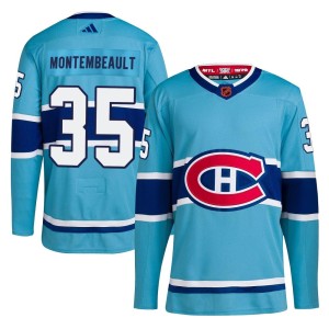 Sam Montembeault Men's Adidas Montreal Canadiens Authentic Light Blue Reverse Retro 2.0 Jersey