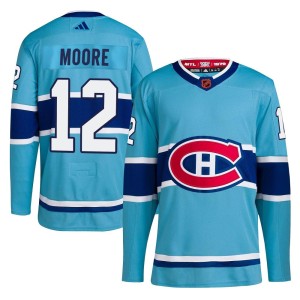 Dickie Moore Men's Adidas Montreal Canadiens Authentic Light Blue Reverse Retro 2.0 Jersey