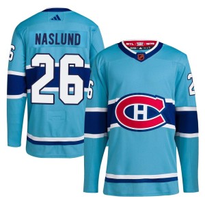 Mats Naslund Men's Adidas Montreal Canadiens Authentic Light Blue Reverse Retro 2.0 Jersey