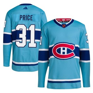 Carey Price Men's Adidas Montreal Canadiens Authentic Light Blue Reverse Retro 2.0 Jersey