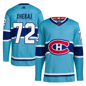 Arber Xhekaj Men's Adidas Montreal Canadiens Authentic Light Blue Reverse Retro 2.0 Jersey