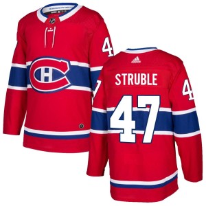 Jayden Struble Youth Adidas Montreal Canadiens Authentic Red Home Jersey