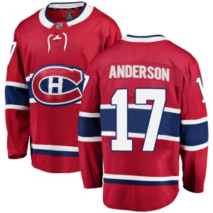 Josh Anderson Youth Fanatics Branded Montreal Canadiens Breakaway Red Home Jersey