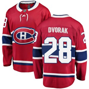 Christian Dvorak Youth Fanatics Branded Montreal Canadiens Breakaway Red Home Jersey