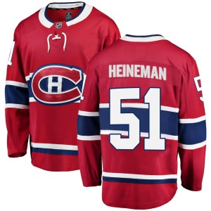 Emil Heineman Youth Fanatics Branded Montreal Canadiens Breakaway Red Home Jersey