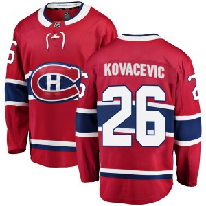 Johnathan Kovacevic Youth Fanatics Branded Montreal Canadiens Breakaway Red Home Jersey