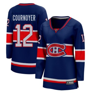 Yvan Cournoyer Women's Fanatics Branded Montreal Canadiens Breakaway Blue 2020/21 Special Edition Jersey
