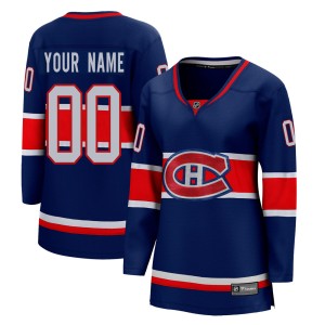 Custom Women's Fanatics Branded Montreal Canadiens Breakaway Blue Custom 2020/21 Special Edition Jersey