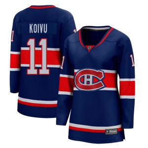 Saku Koivu Women's Fanatics Branded Montreal Canadiens Breakaway Blue 2020/21 Special Edition Jersey