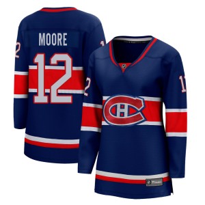 Dickie Moore Women's Fanatics Branded Montreal Canadiens Breakaway Blue 2020/21 Special Edition Jersey